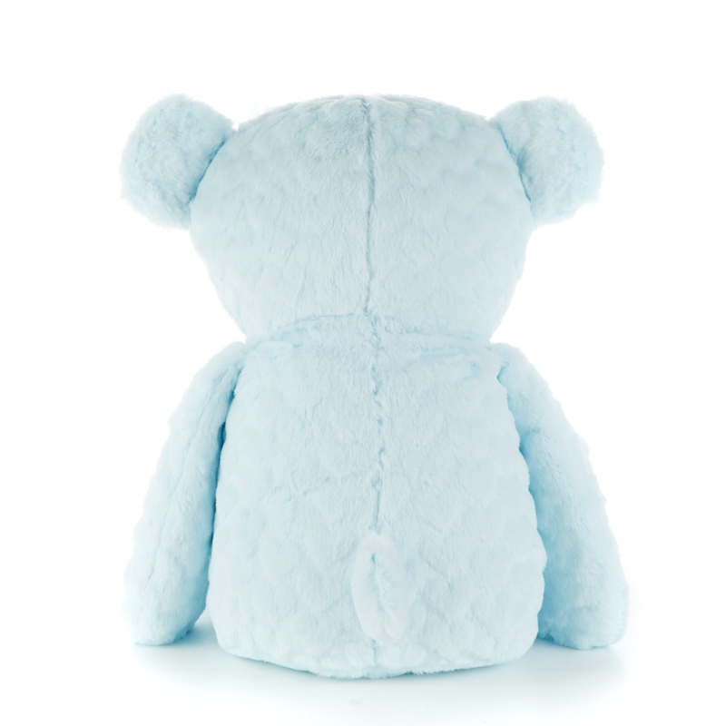 Honey Plush Blue Teddy Bear Toy With Ribbon bow - bobostoy